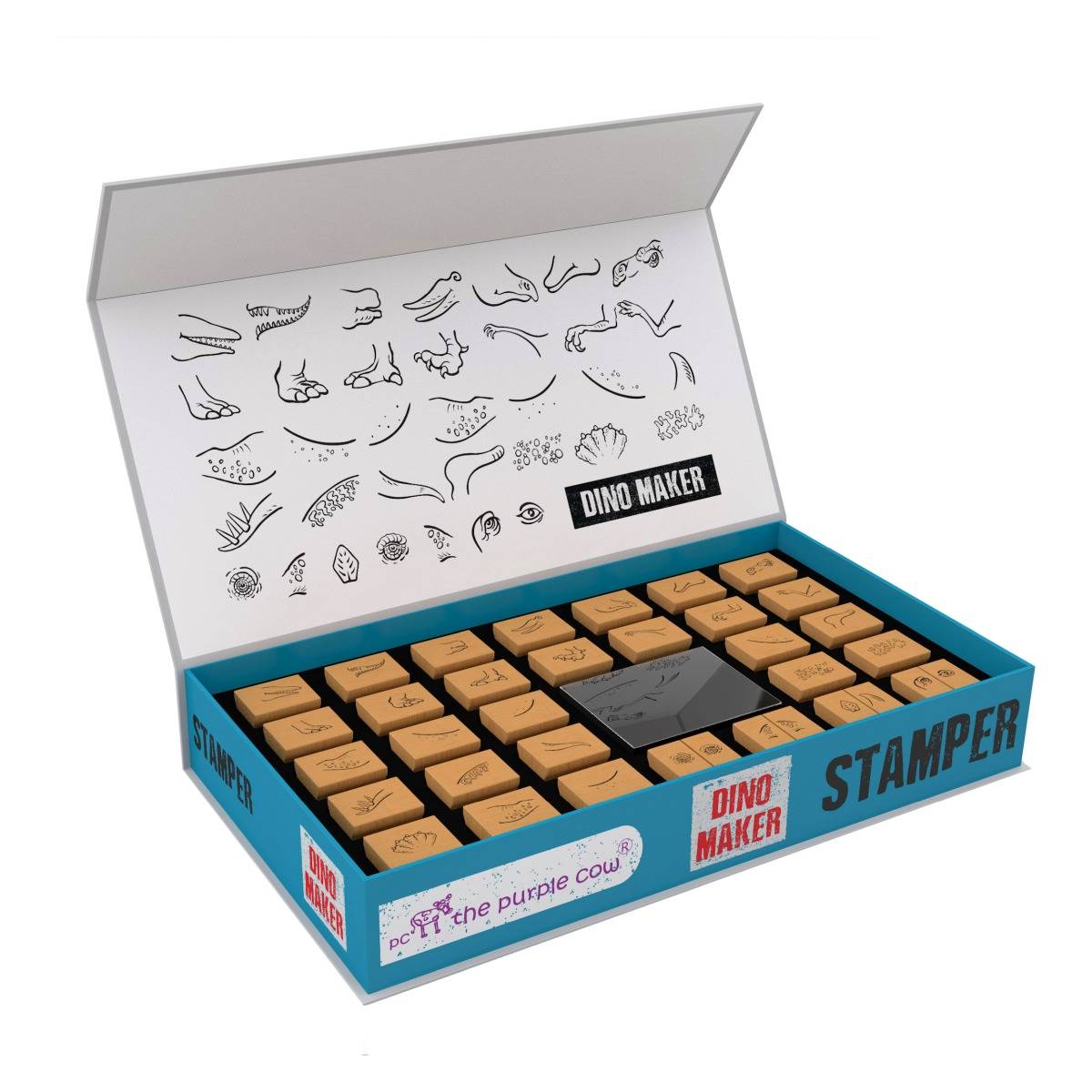 Purple Cow štampiljke dinozavri
