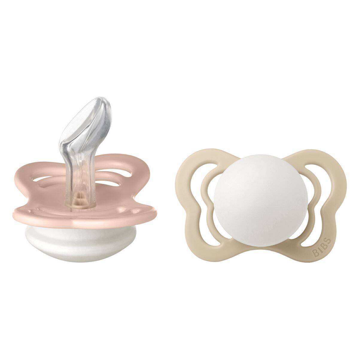 Bibs tolažilna duda - silikon Couture anatomska, nočna, 0-6 m, 2/1 Blush/Vanilla