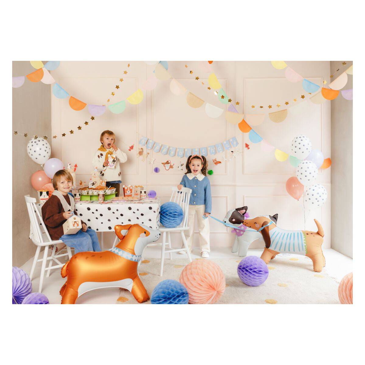 PartyDeco folija balon stoječi jazbečar, 89x58 cm