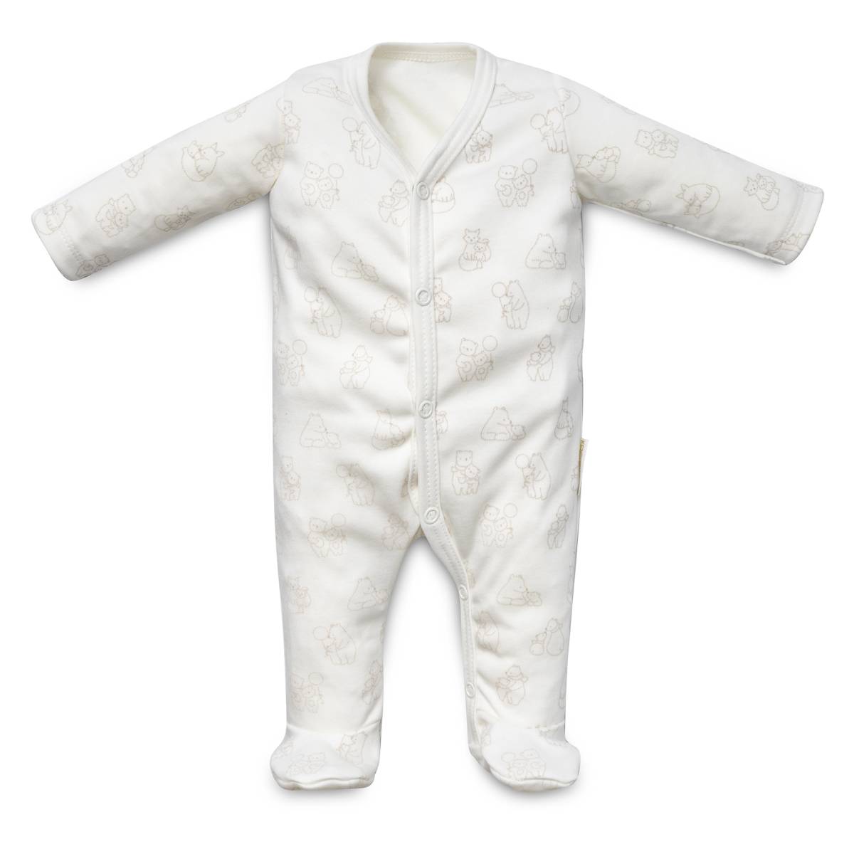 KENGURU GOLD kombinezon s rukavima s drukerima na sredini "full-print" 62 KG1114