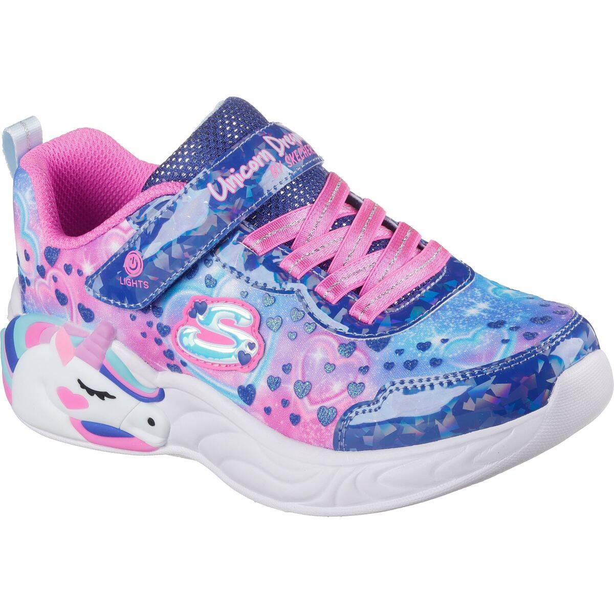 Skechers športni copat 303063L NVMT S LIGHTS-UNICORN DREAMS-HEART D blue 33