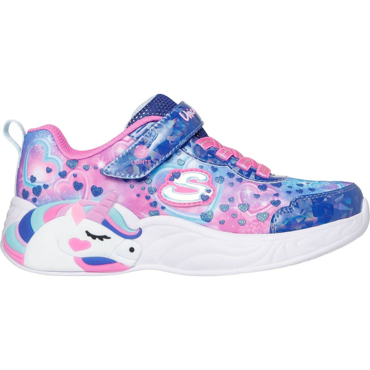 Skechers športni copat 303063L NVMT S LIGHTS-UNICORN DREAMS-HEART D blue 33