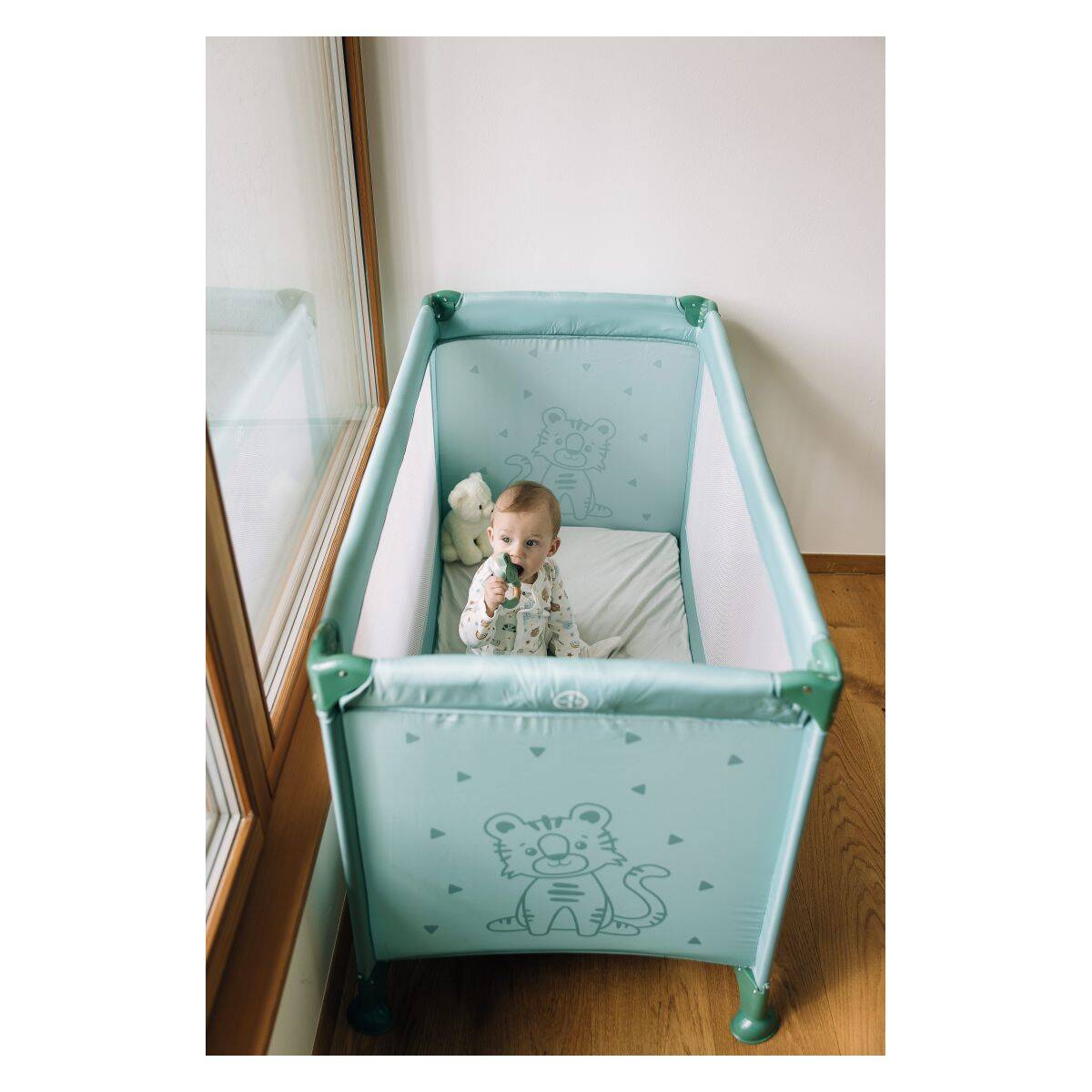 FreeON prenosna postelja Nap green