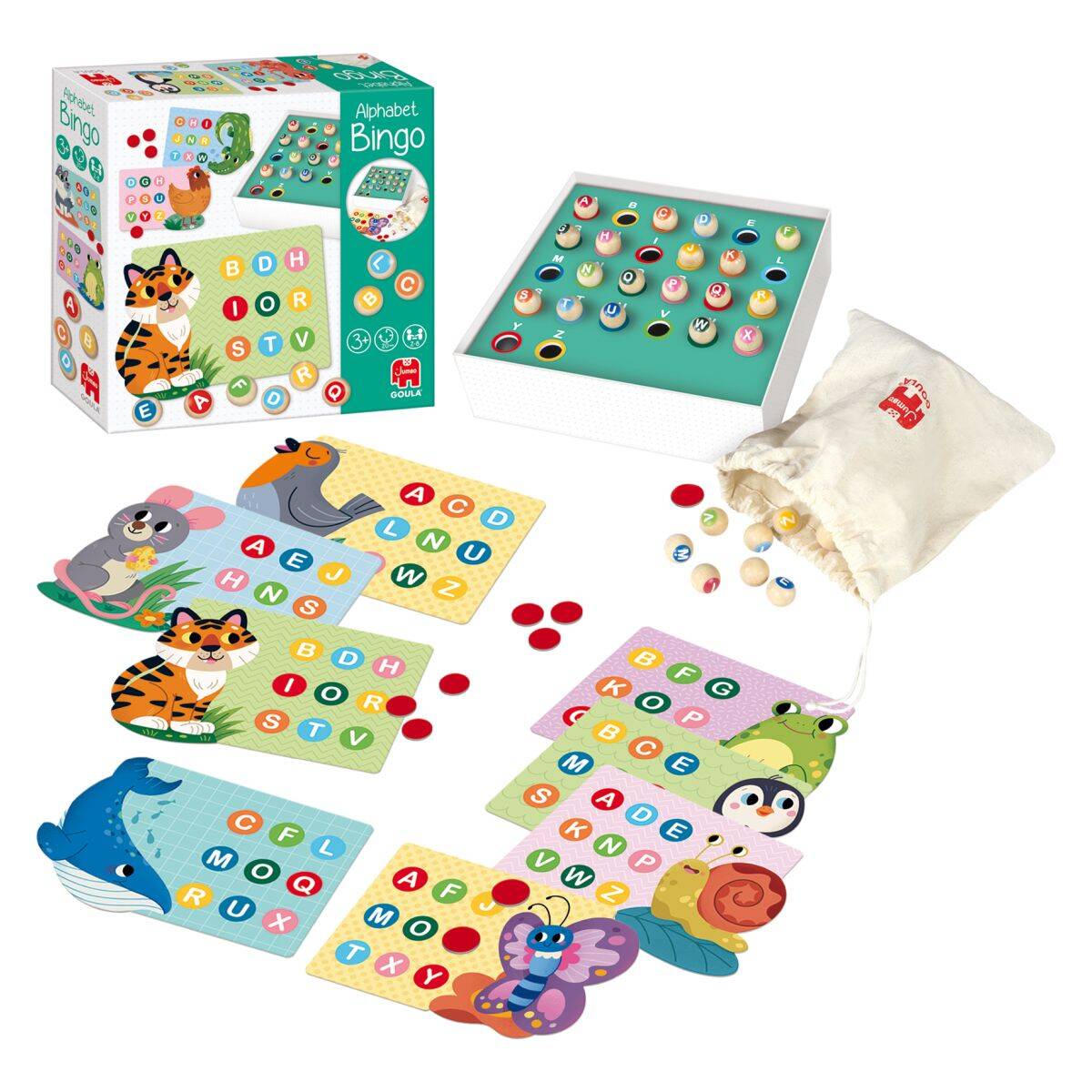 Goula zabavni bingo z abecedo in barvami