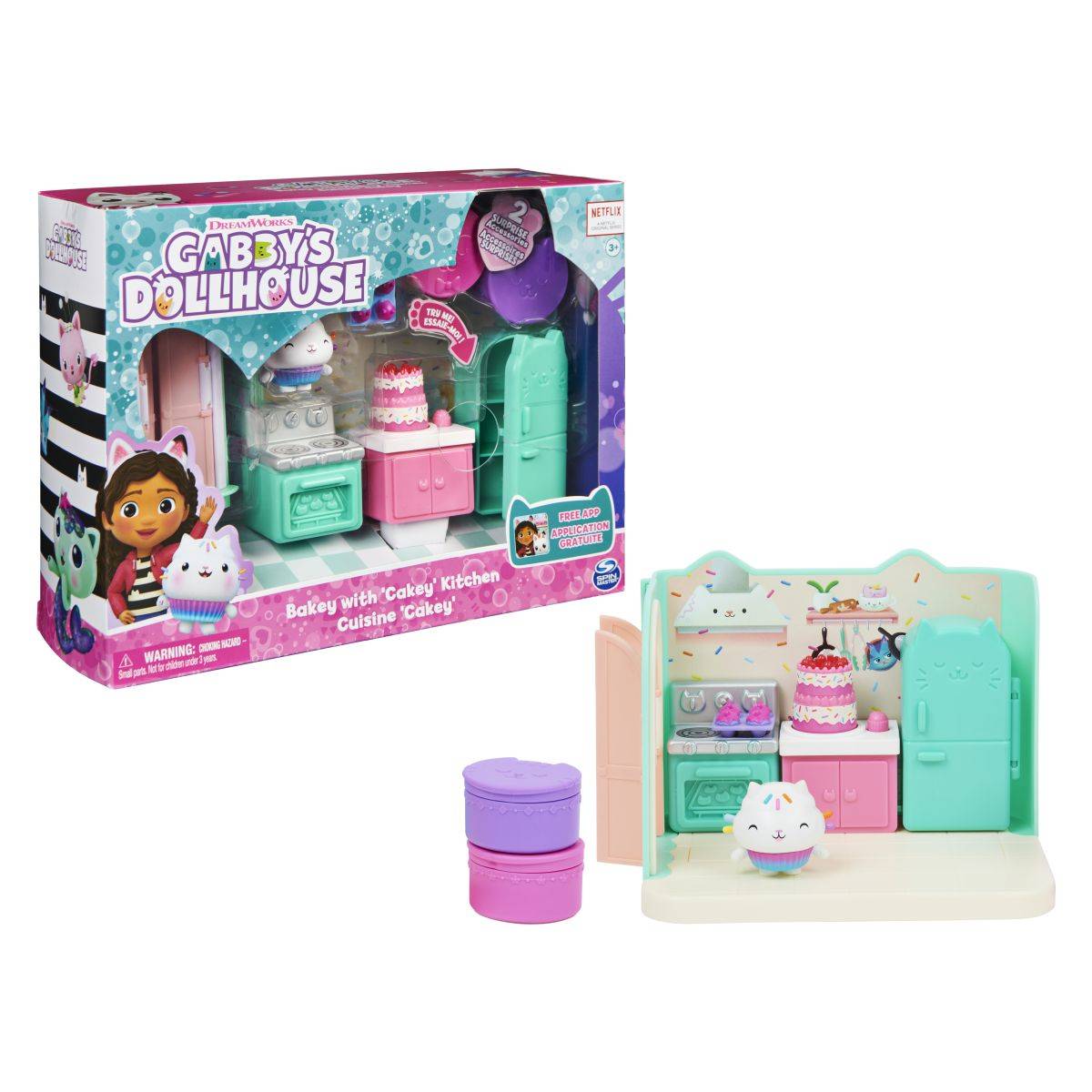 GABBY'S DOLLHOUSE - deluxe soba set za igru - kuhinja