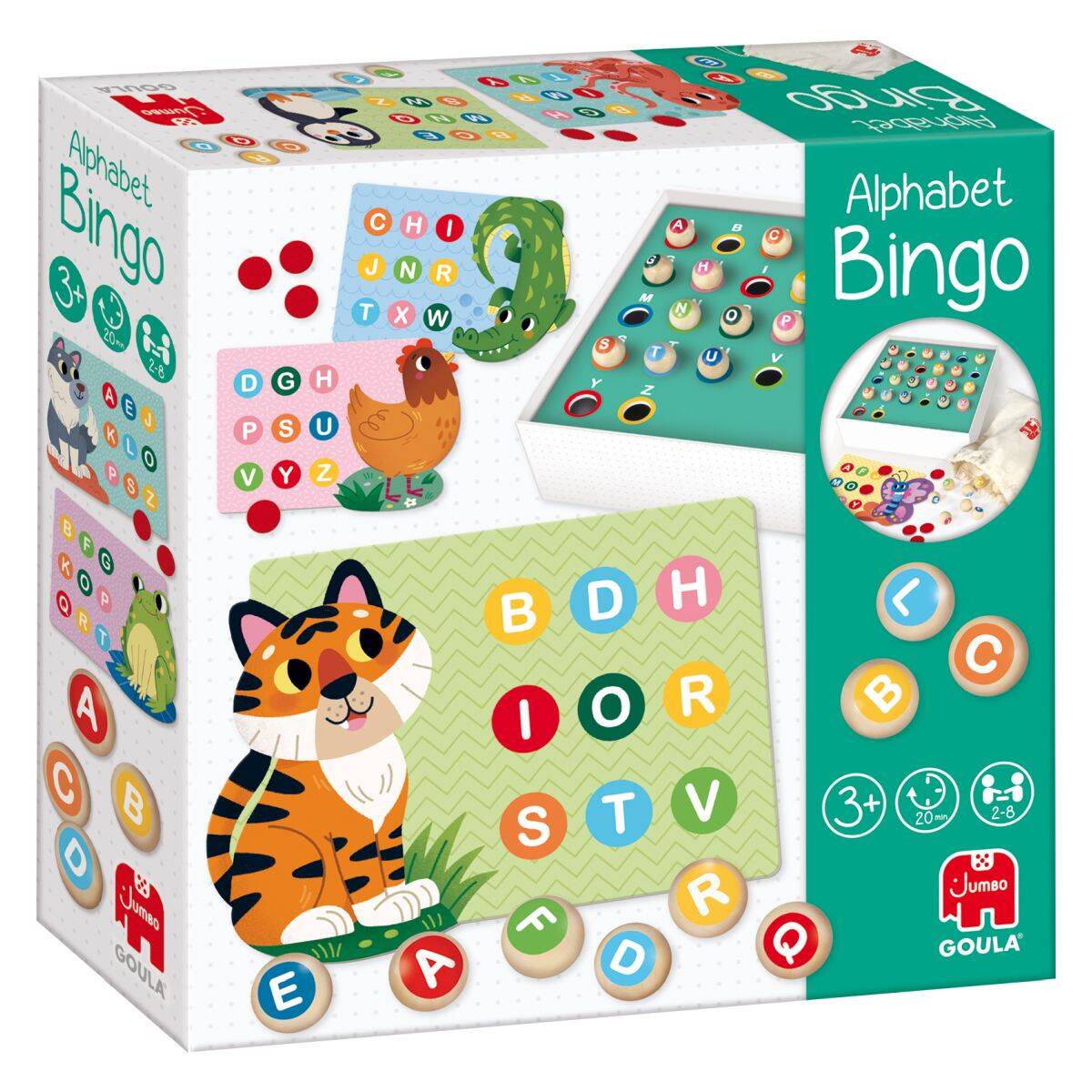 Goula zabavni bingo z abecedo in barvami