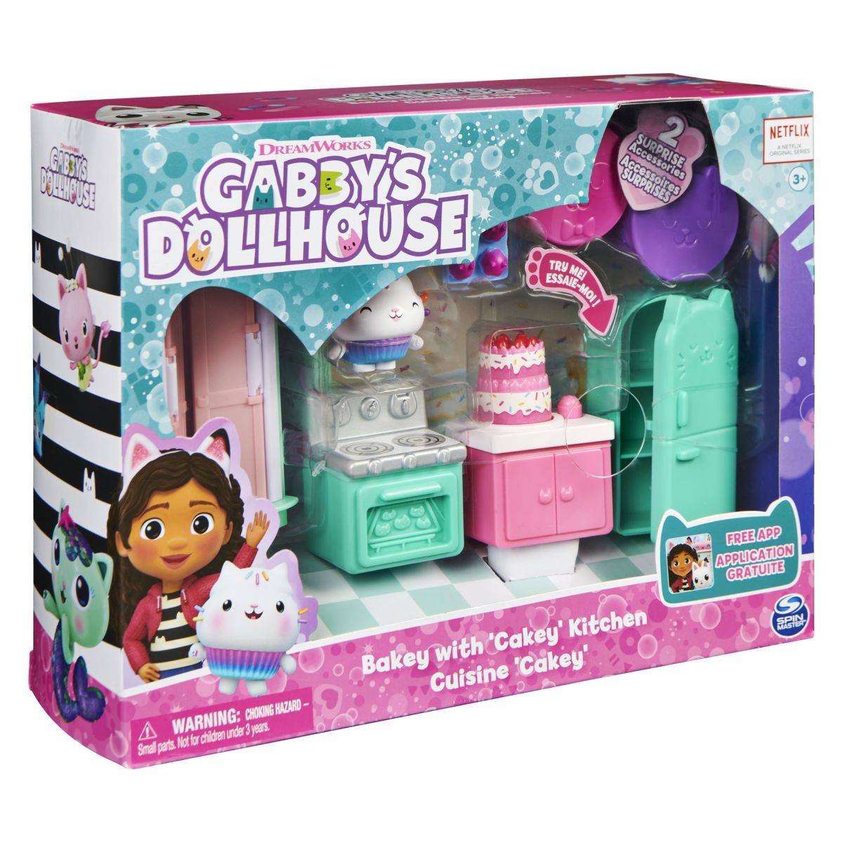 GABBY'S DOLLHOUSE - deluxe soba set za igru - kuhinja