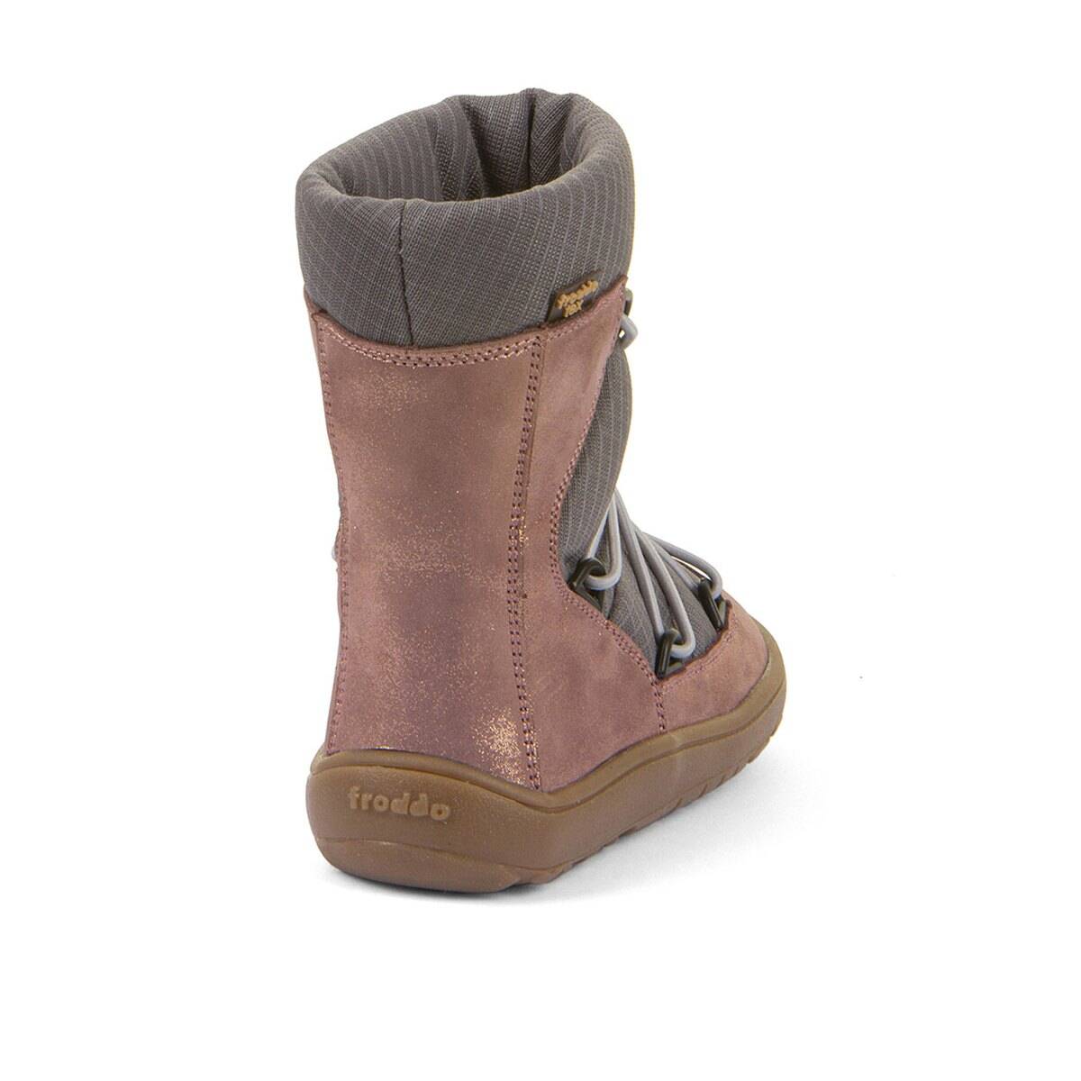 Froddo škornji G3160251 BAREFOOT TEX TRACK WOOL podloženi D grey/pink 28