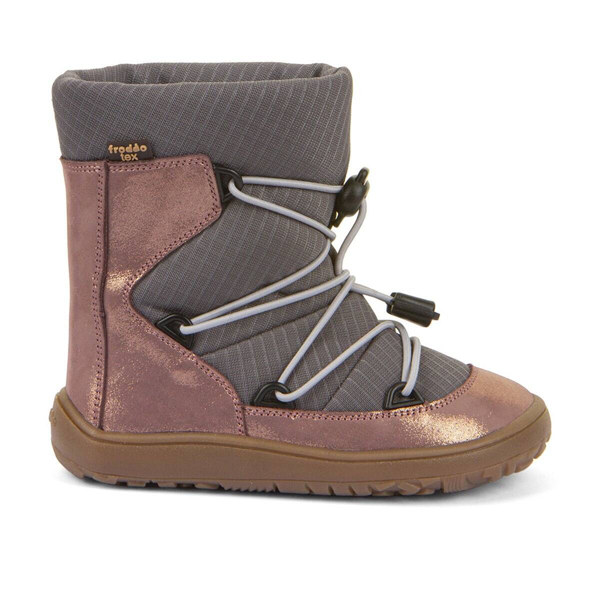 Froddo škornji G3160251 BAREFOOT TEX TRACK WOOL podloženi D grey/pink 29