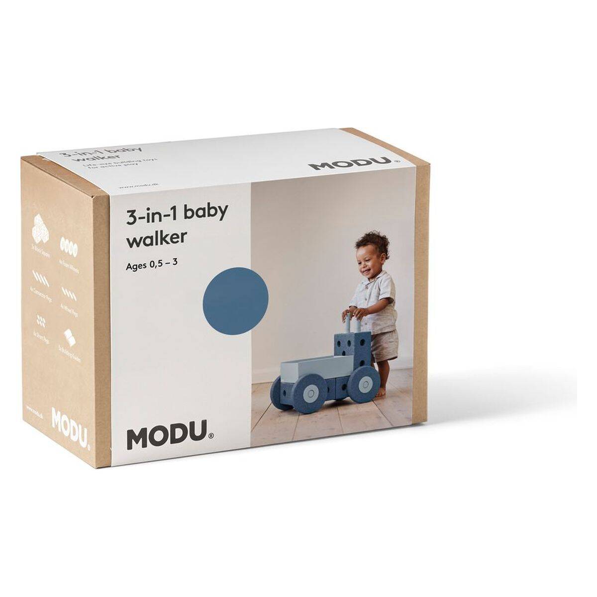 Modu Baby sprehajalec 3-in 1 Deep Blue / Sky Blue