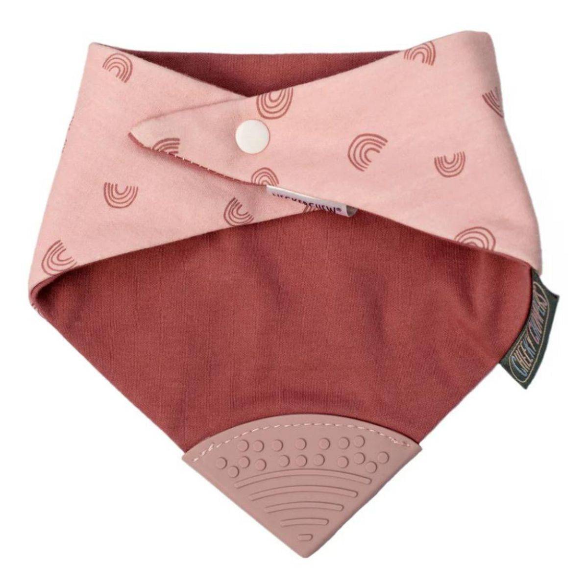 CHEEKY CHOMPERS podbradnjak/marama Neckerchew Premium z grizalom rainbow rose 731