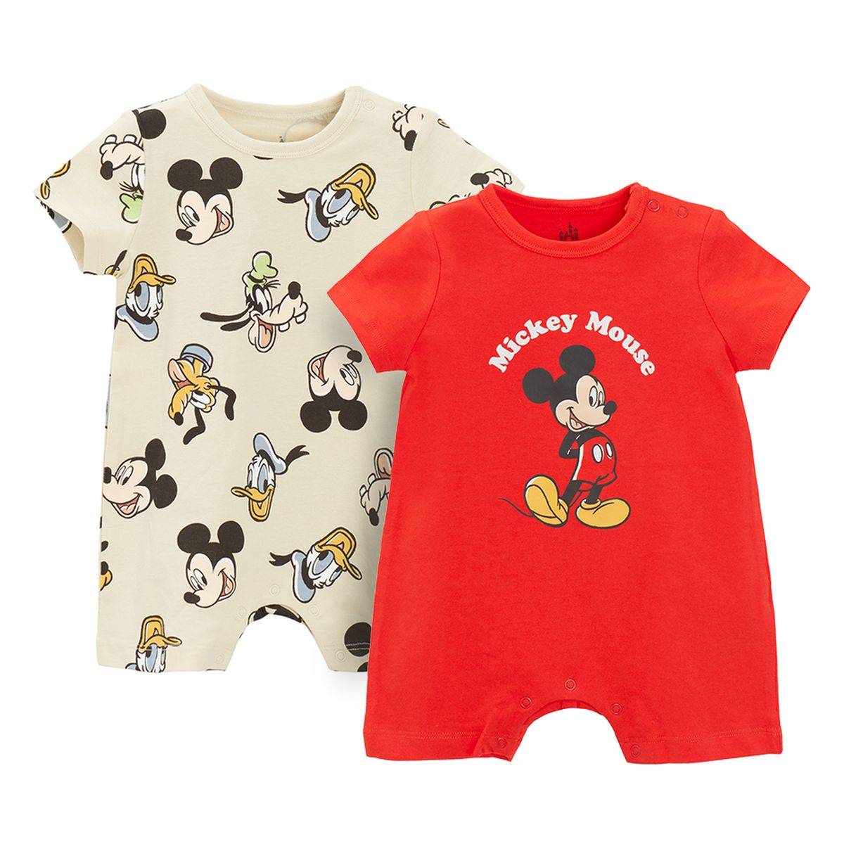 Cool Club pajac z rokavi KR KH LCB2802169-00 MICKEY & FRIENDS F Večbarvno 80