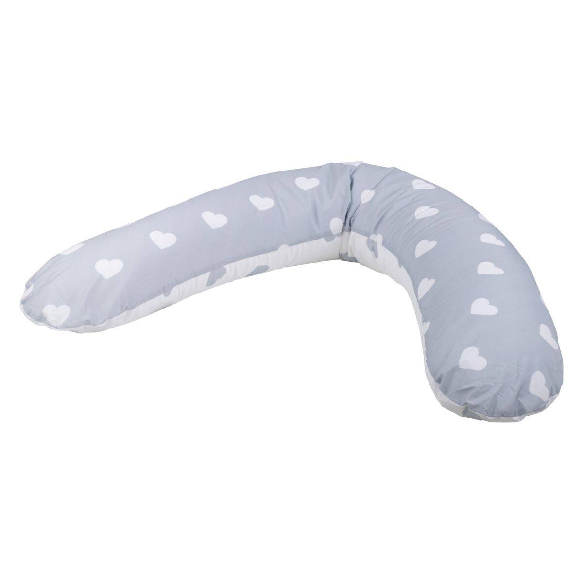 BUBABA BY FREEON jastuk za trudnicu i dojilju Siva srca, 170 cm grey