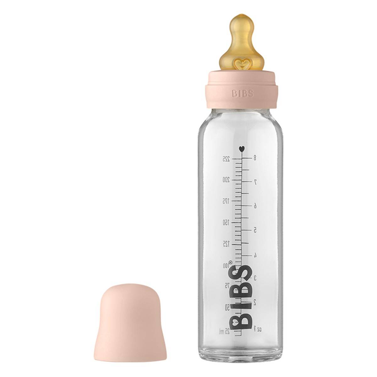 BIBS staklena bočica (set) - Blush (225 ml) BIBS-BOC-S-B-225