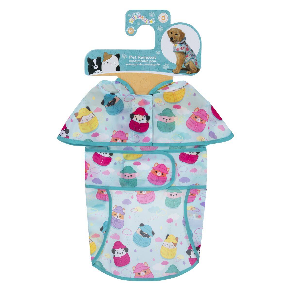 Squishmallows Pets Dežni plašček (M) - IT'S RAINING SQUISH