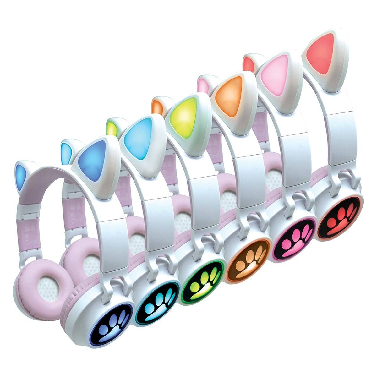 LEXIBOOK slušalice bežične sa svjetlima, oblik mačjih ušiju