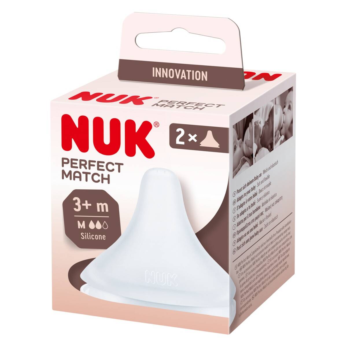 NUK sisač silikon Perfect Match 3m+ , 2kom multicolor