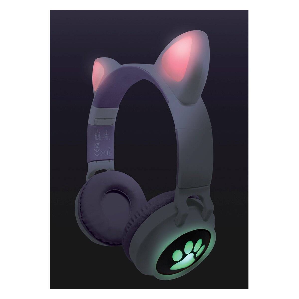 LEXIBOOK slušalice bežične sa svjetlima, oblik mačjih ušiju