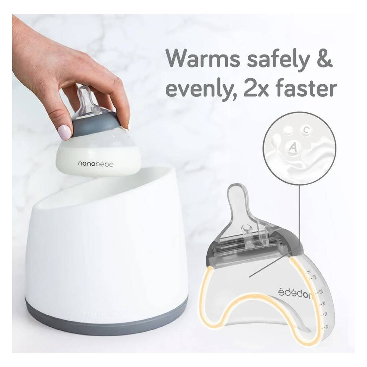 NANOBEBE plastična bočica GEN2 za majčino mlijeko 150ml - Tirkiz