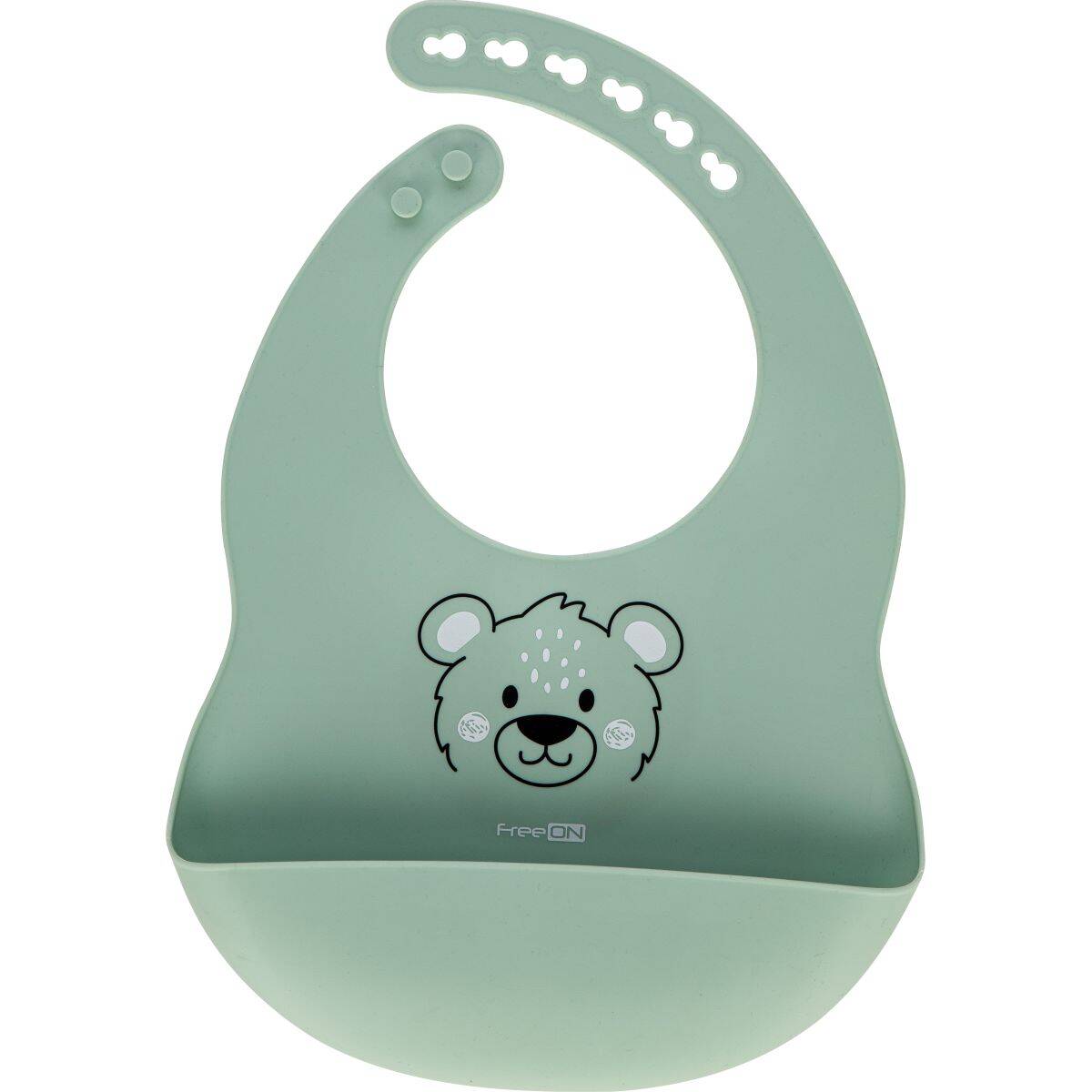 FreeON slinček silikonski medo green 49423