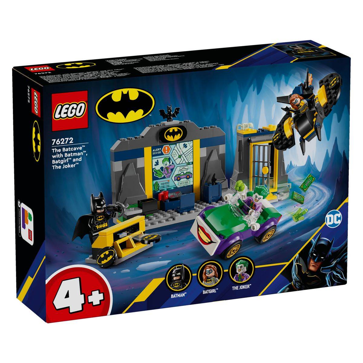 LEGO® SUPER HEROES 76272 Batman™, Batgirl™, Joker™ i Batmanova špilja™