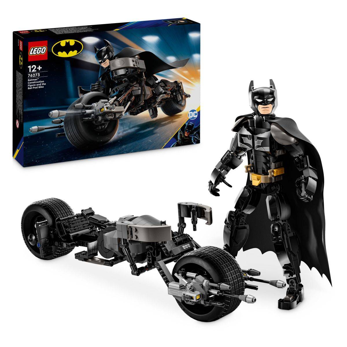 Lego® Super Heroes 76273 Konstrukcijska figura Batman™ in netopirski-pod-motor