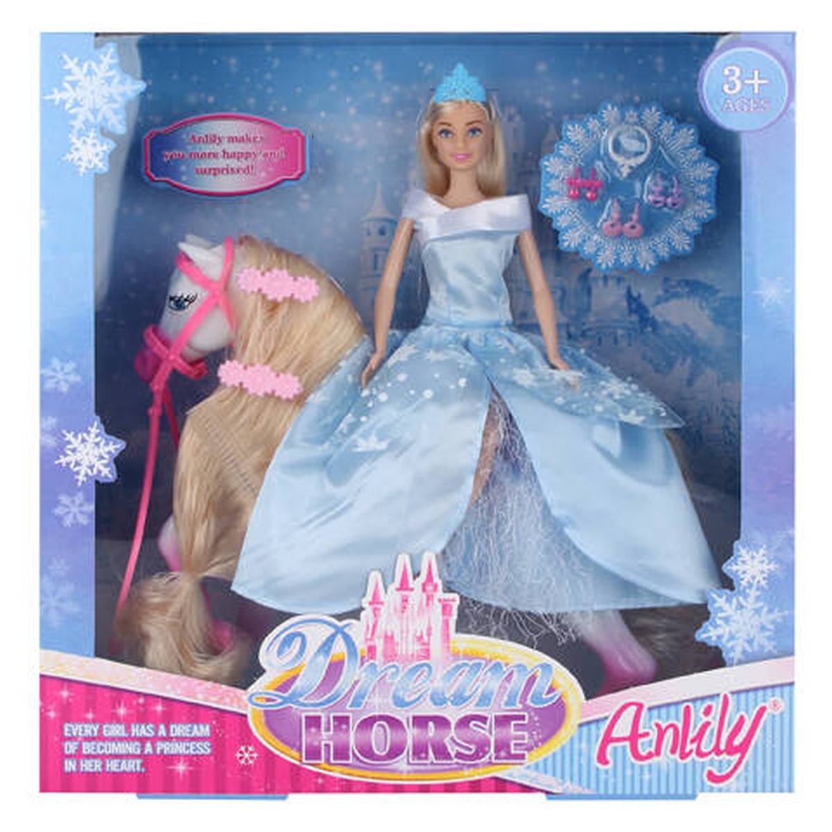 Masen Toys snežna princesa s konjem 63083