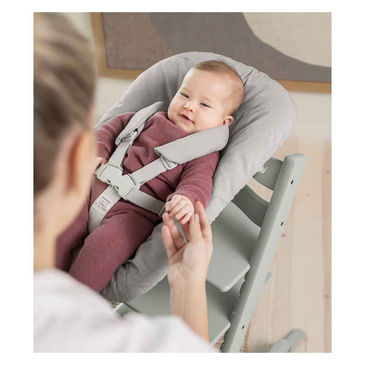 Stokke stol za hranjenje Tripp Trapp set 3v1 natur/grey 685700