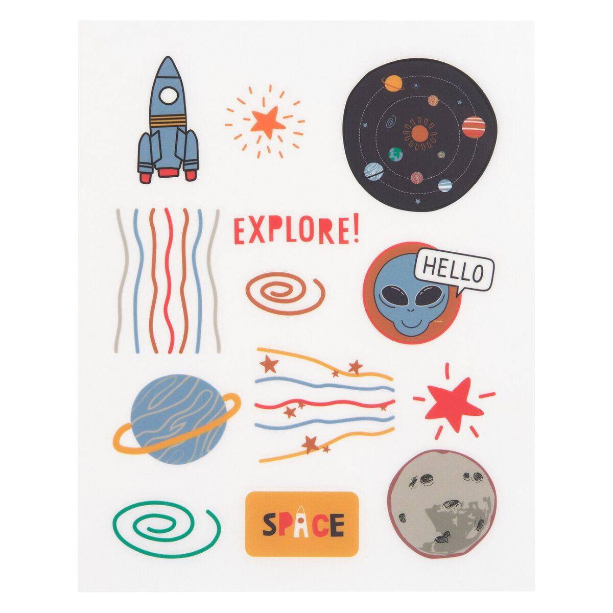 Lässig šolski set nalepk Vesolje