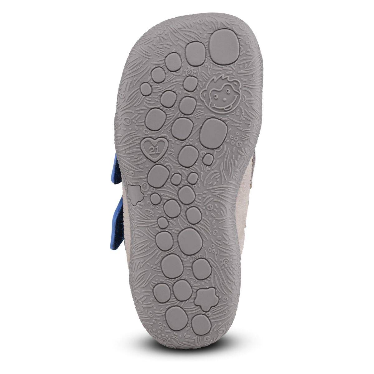 Affenzahn čevelj nizek Leather Walky Dog 01392-80027 barefoot F grey 22