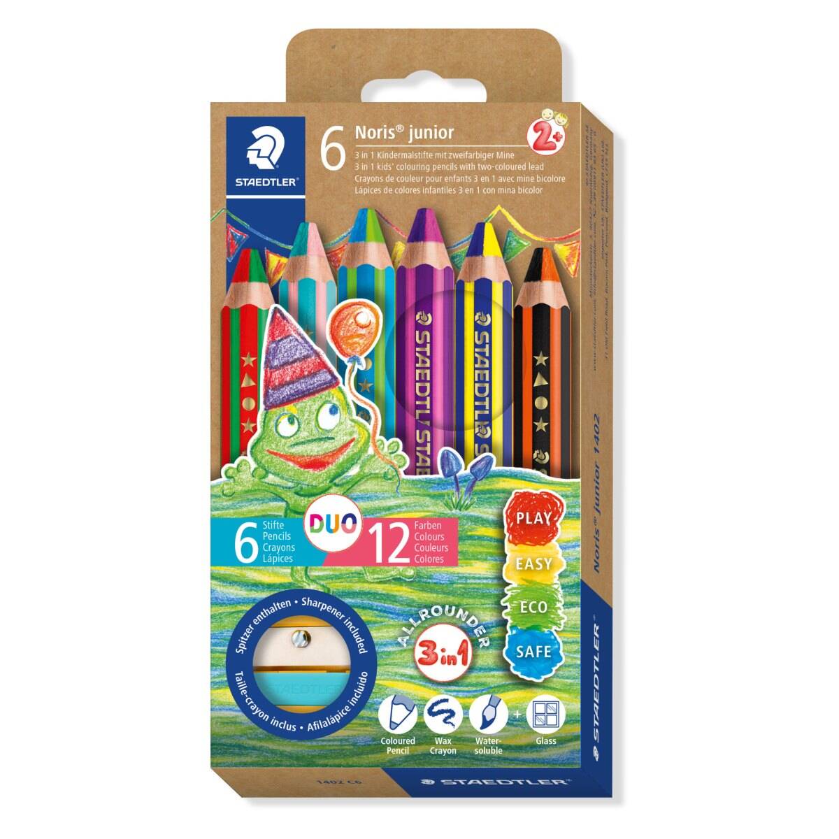 Staedtler Barvice Noris junior duo mavrične šilček 6/1