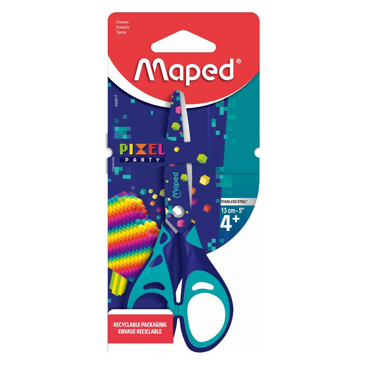 Maped škarje pixel party 13cm - blister