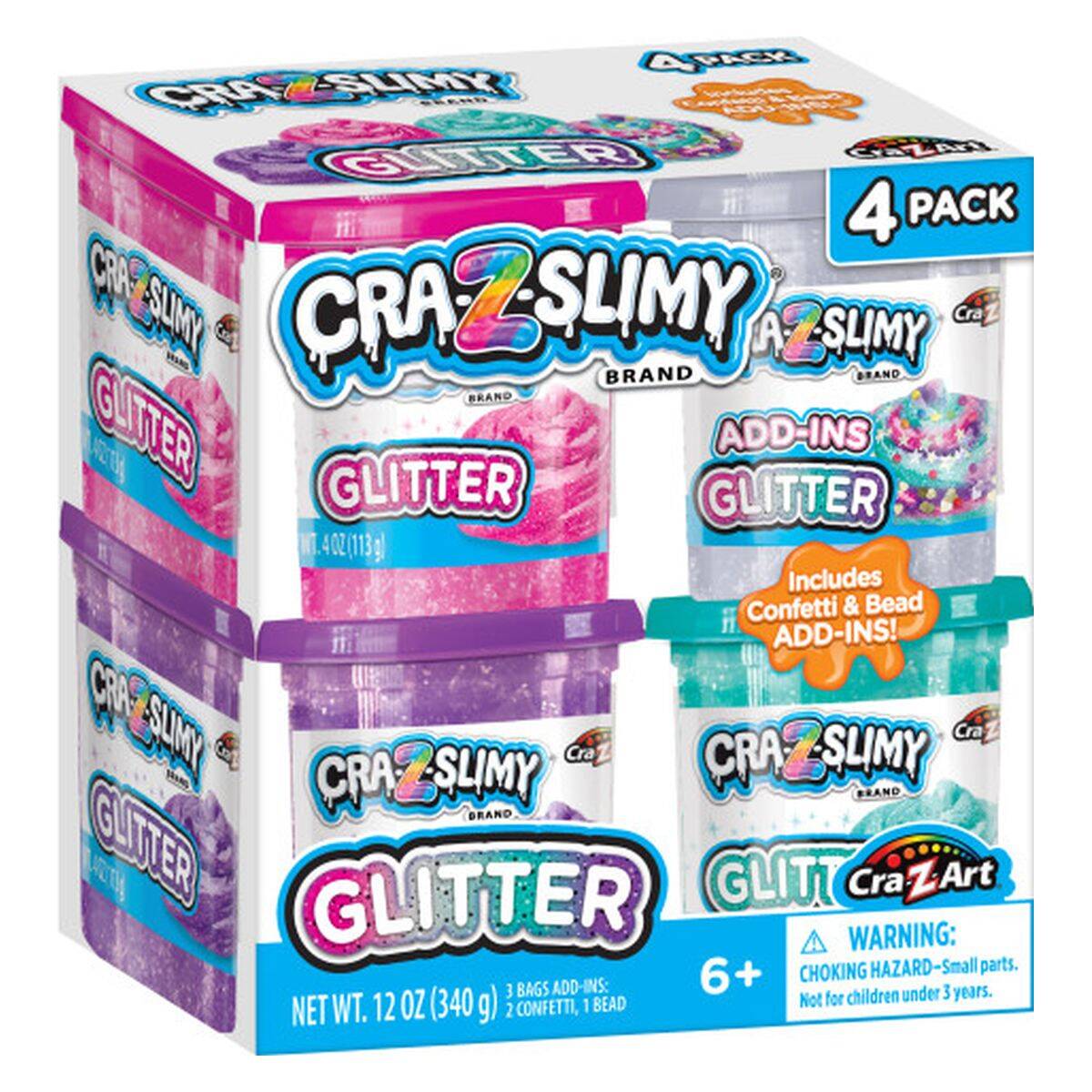 CRAZART slime glitter u kutijici 4 pcs