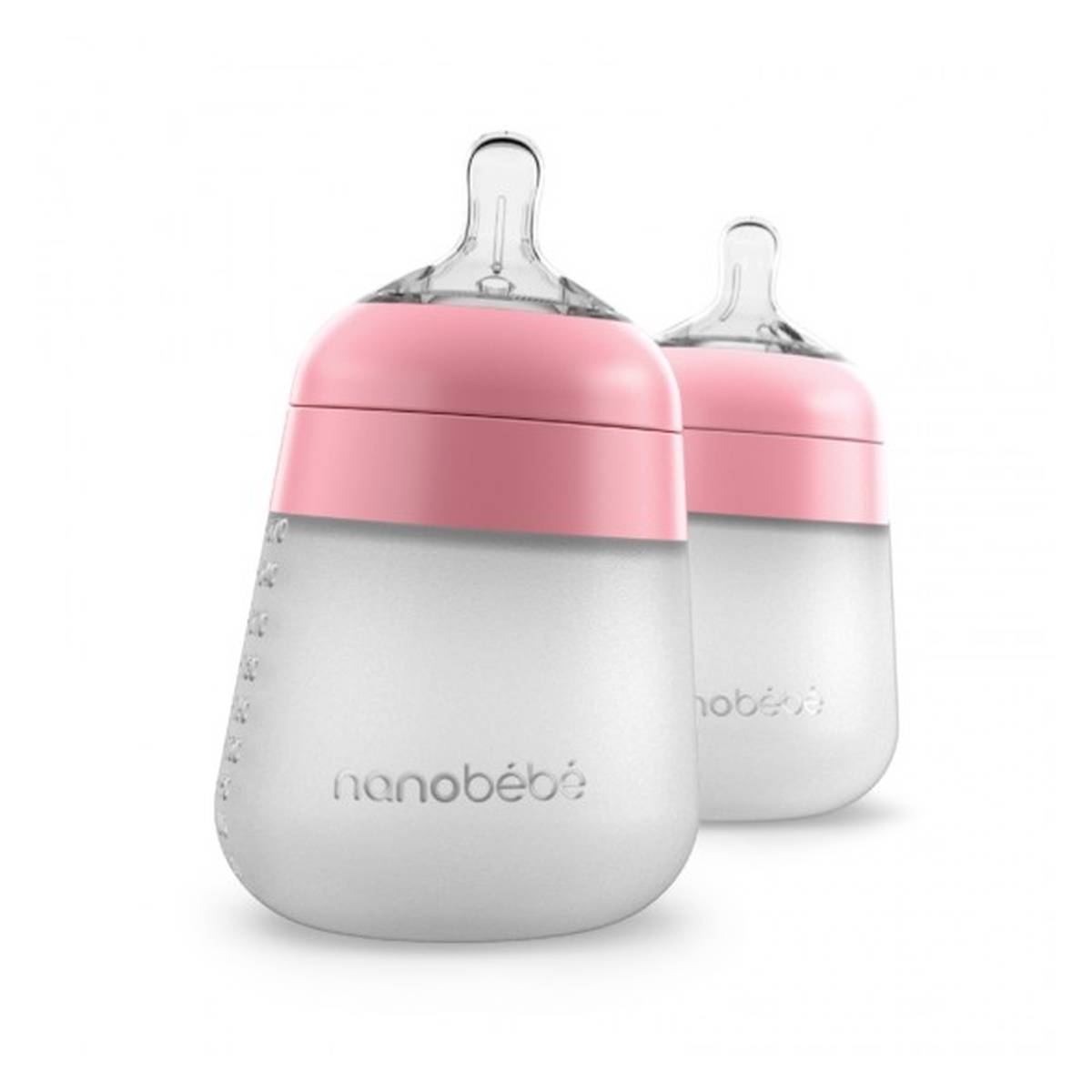NANOBEBE silikonska bočica Flexy  270ml 2kom - Roza PINK
