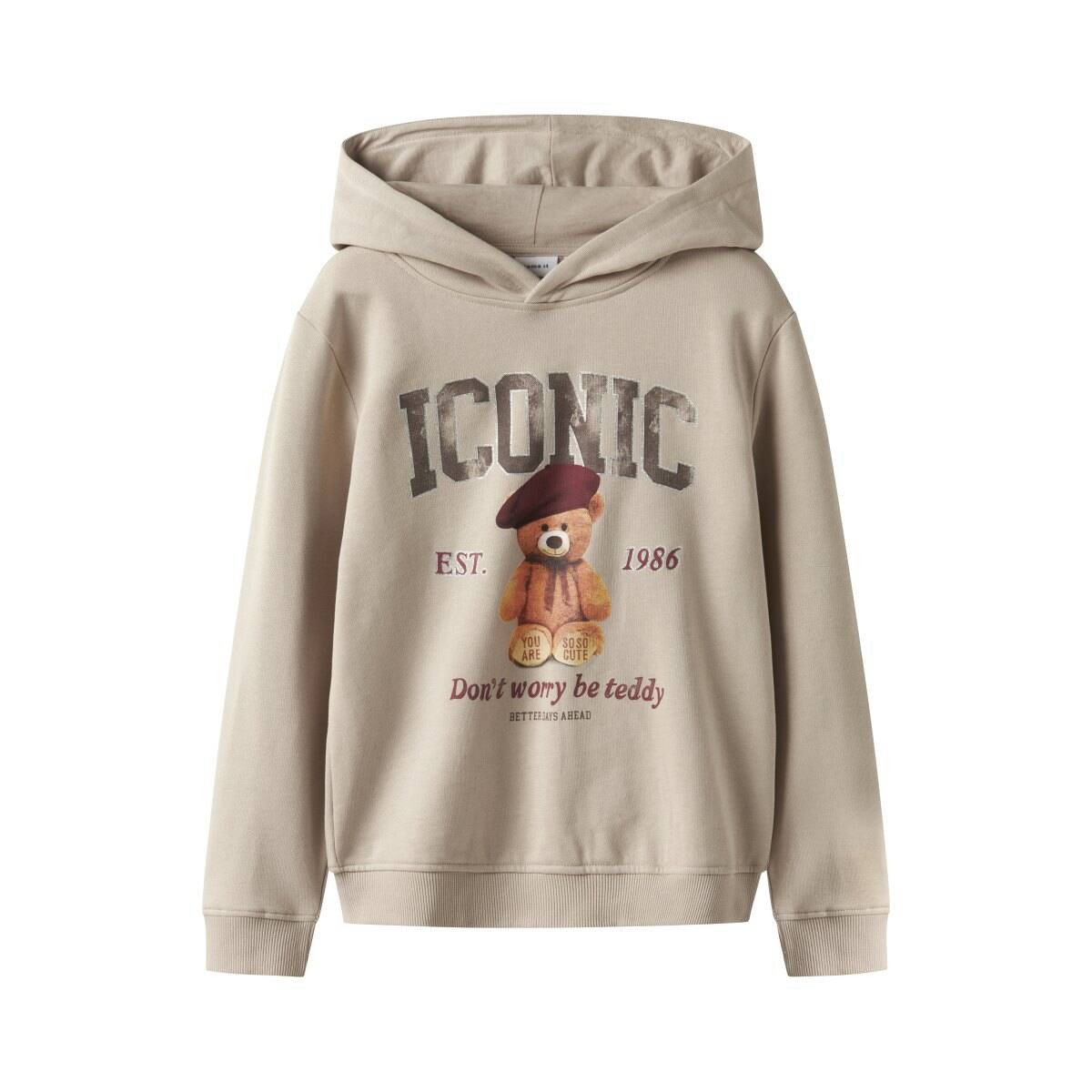 Name It pulover DR 13249371 NKFRYCCA LS NREG SWEAT WH BRU BOX D Bež 134/140