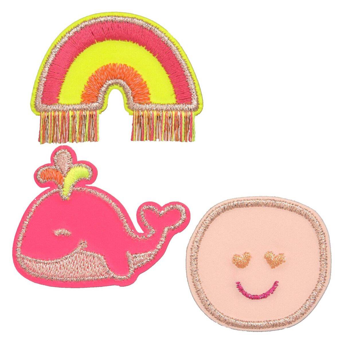 Lässig šolski set nalepk Kit roza - tekstilne