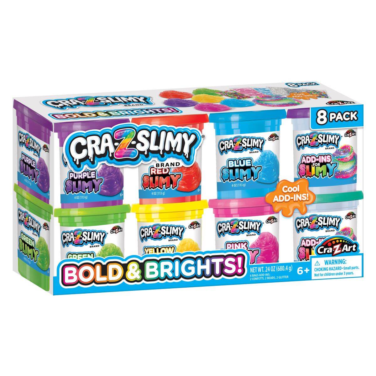 Crazart slime set Bold & Bright 8 kos