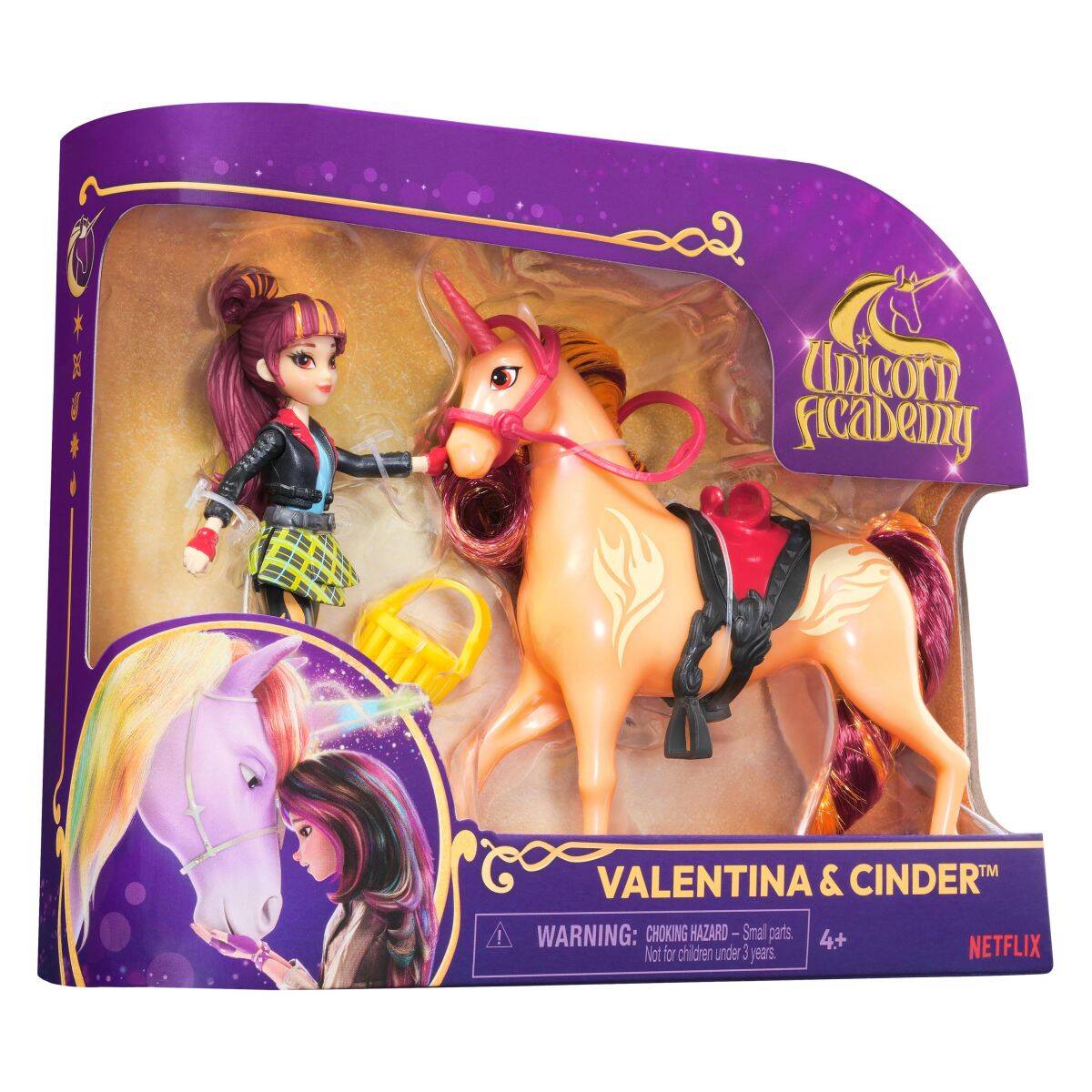 Unicorn Academy punčka Valentina in samorog Cinder