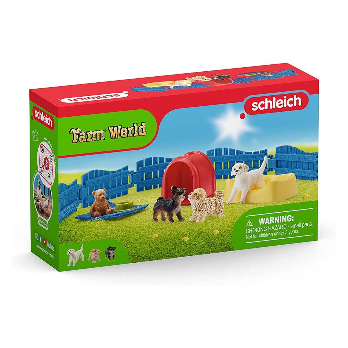 Schleich Domači ljubljenčki, pasji mladički, set