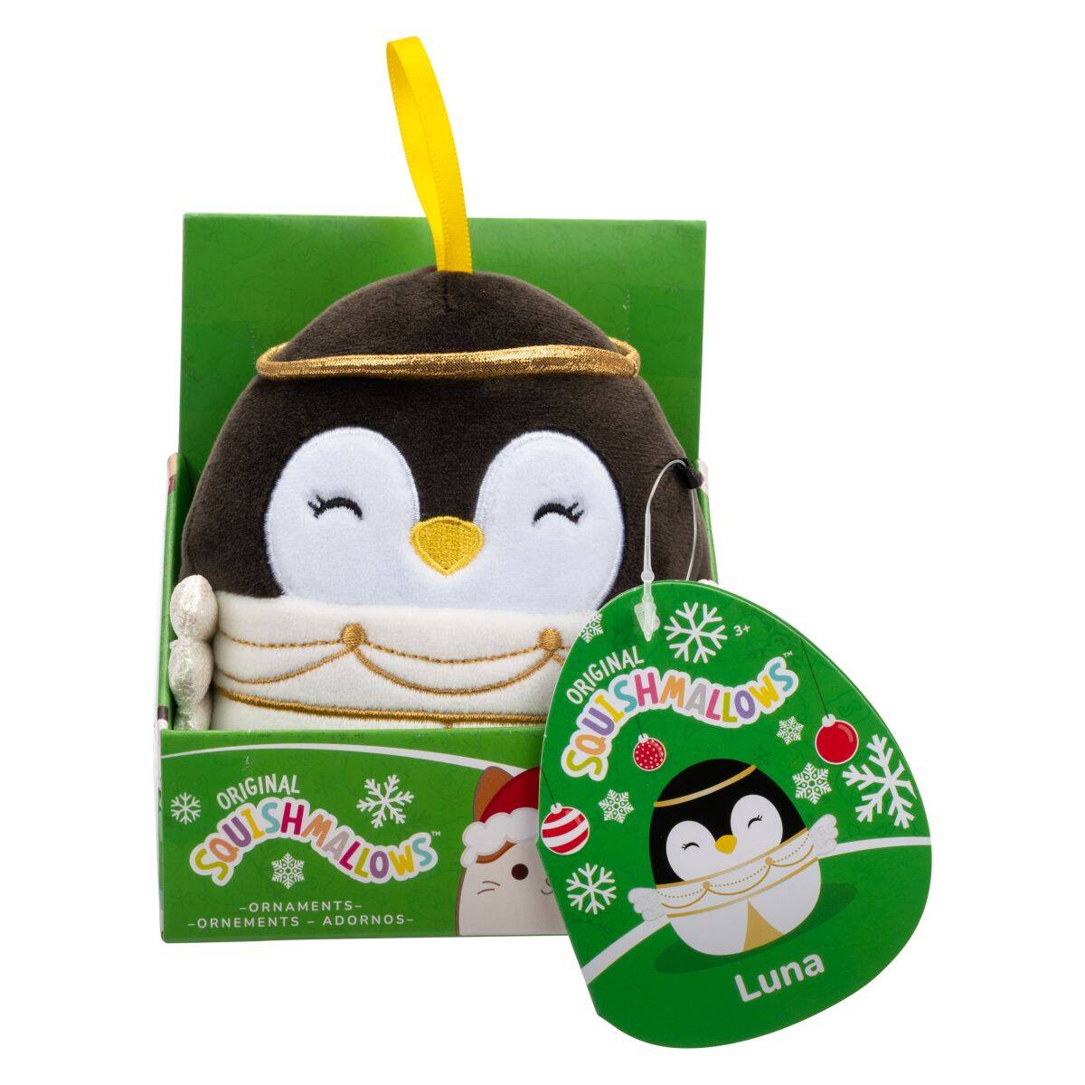 Squishmallows okrasni pliš Luna angelski pingvin, 10 cm