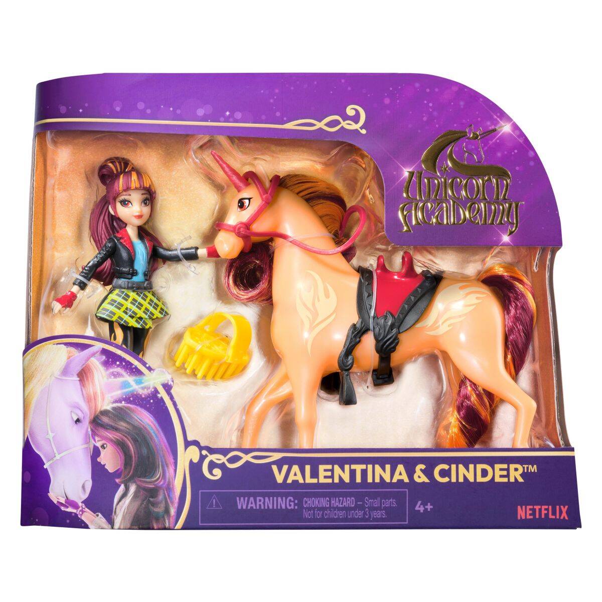 Unicorn Academy punčka Valentina in samorog Cinder