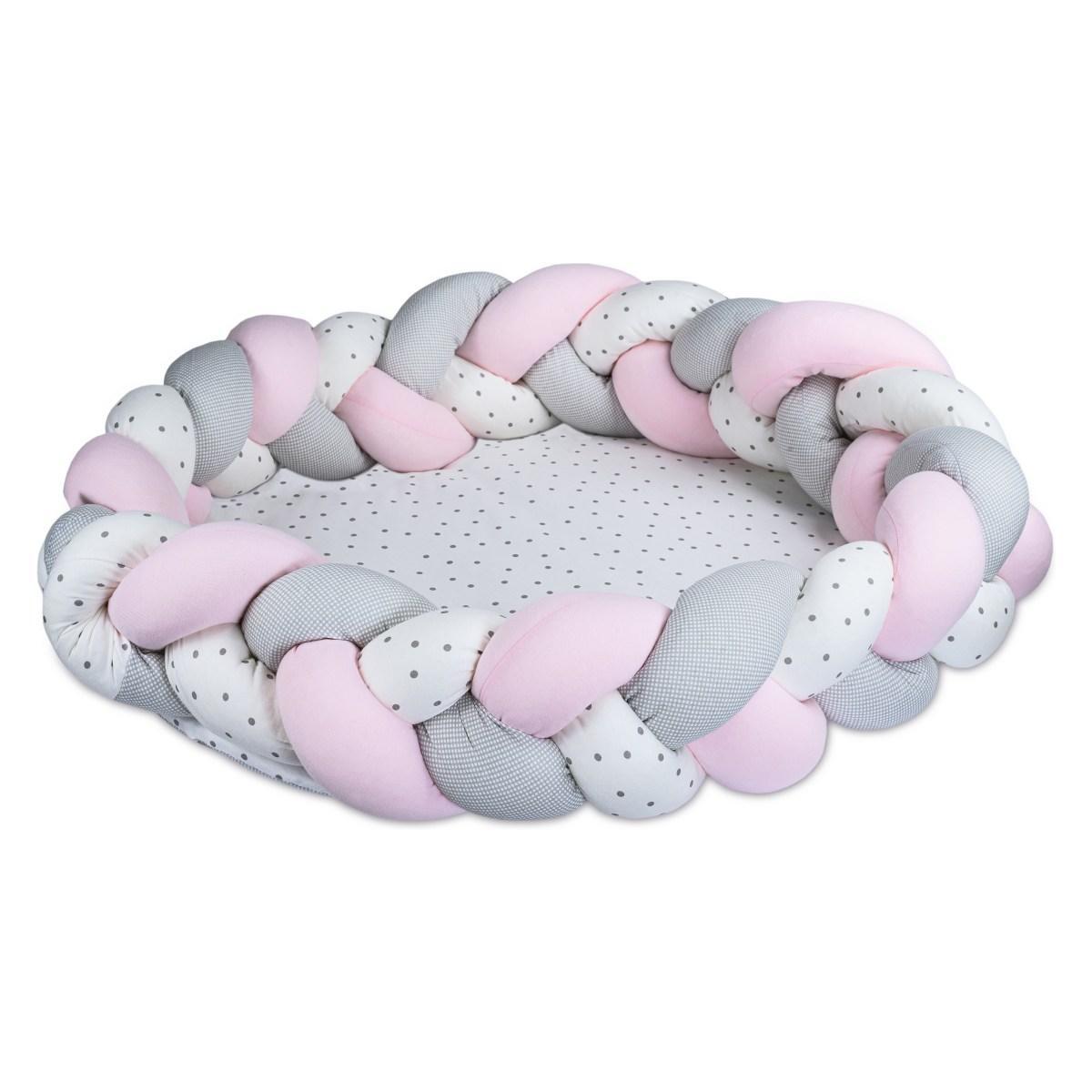BUBABA BY FREEON gnijezdo pletenica pink/white