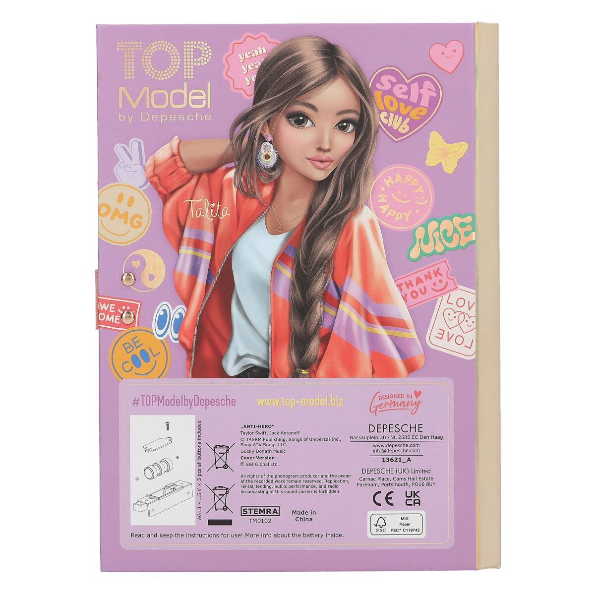 TOP MODEL Dnevnik s kodom i zvukom GIRL POWER