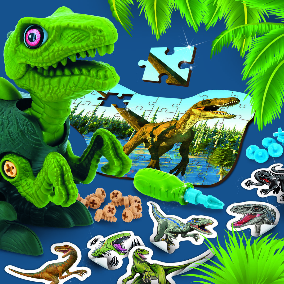 Lisciani I'm a Genius sestavi dinozavra Velociraptor