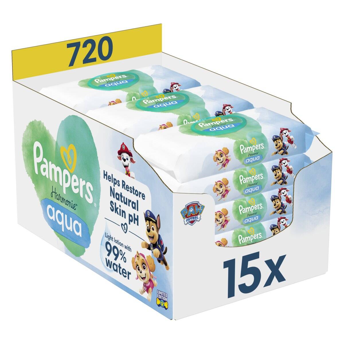Pampers vlažilni robčki Paw Patrol 15 x 48 kos