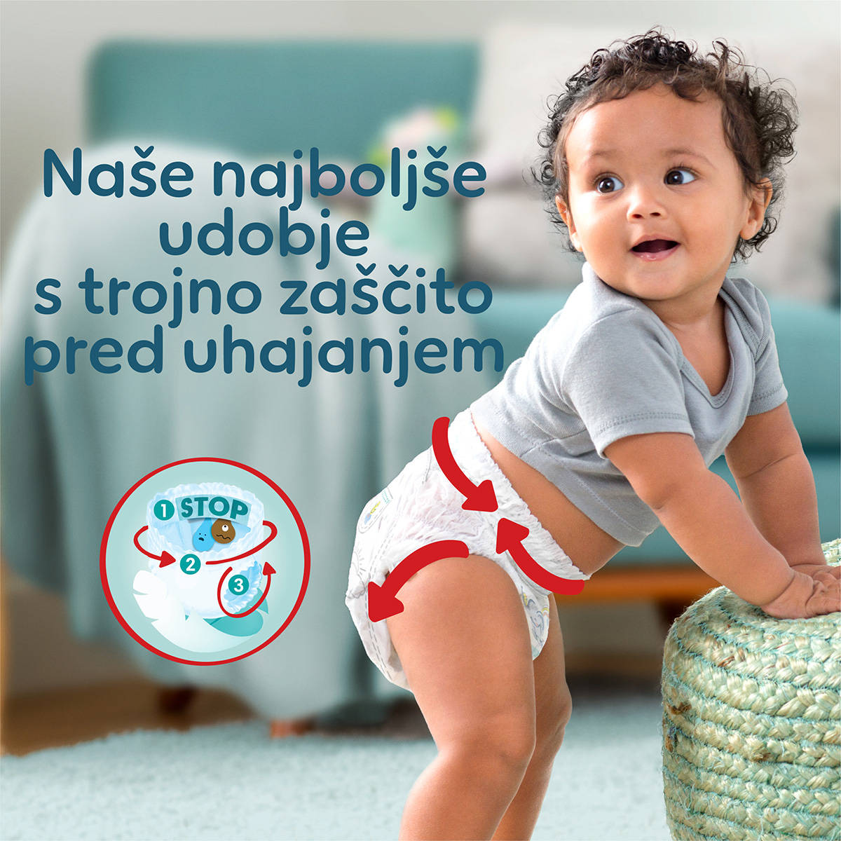 Pampers plenice Premium Pants hlačne plenice VP S7 27 kos (17+ kg)