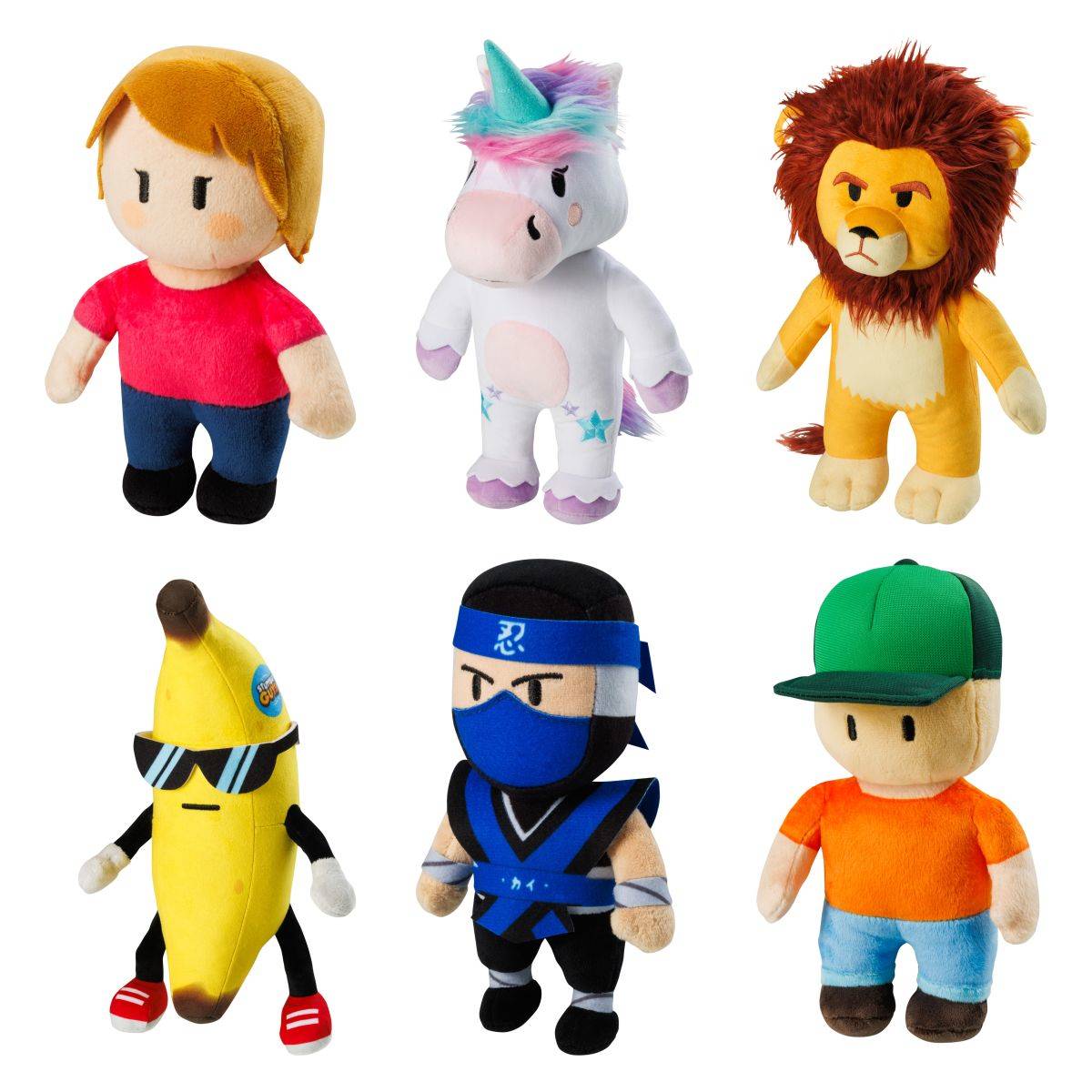 Stumble guys figura pliš 16 cm sort