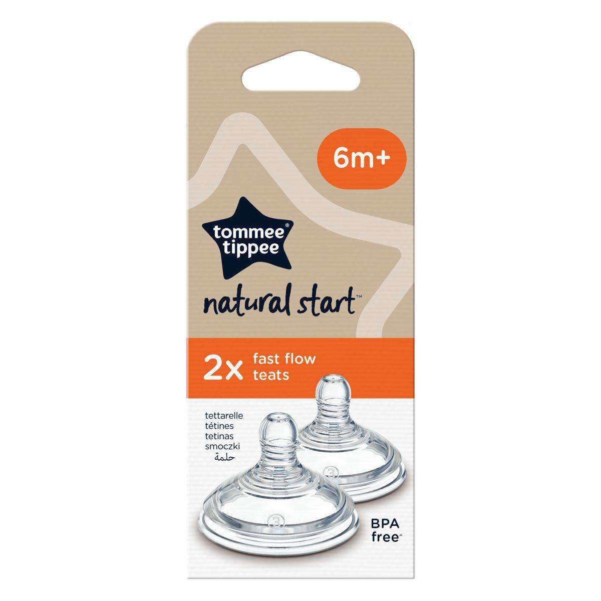 Tommee Tippee cucelj silikon NS, 6m+, Fast 2/1