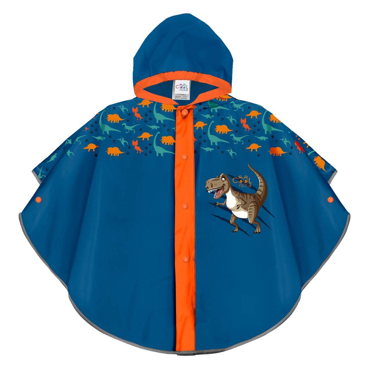 OKRAM pelerina za kišu 15643  DINOSAUR COOL KIDS M Plava 3-6 LET