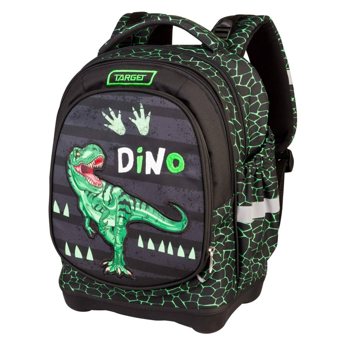 Target Unkeeper Zainetto Bambini, 44 Cm, Nero Con Dettagli Rosso E Bianco, Spallacci Regolabili, Tasca Frontale Con Zip